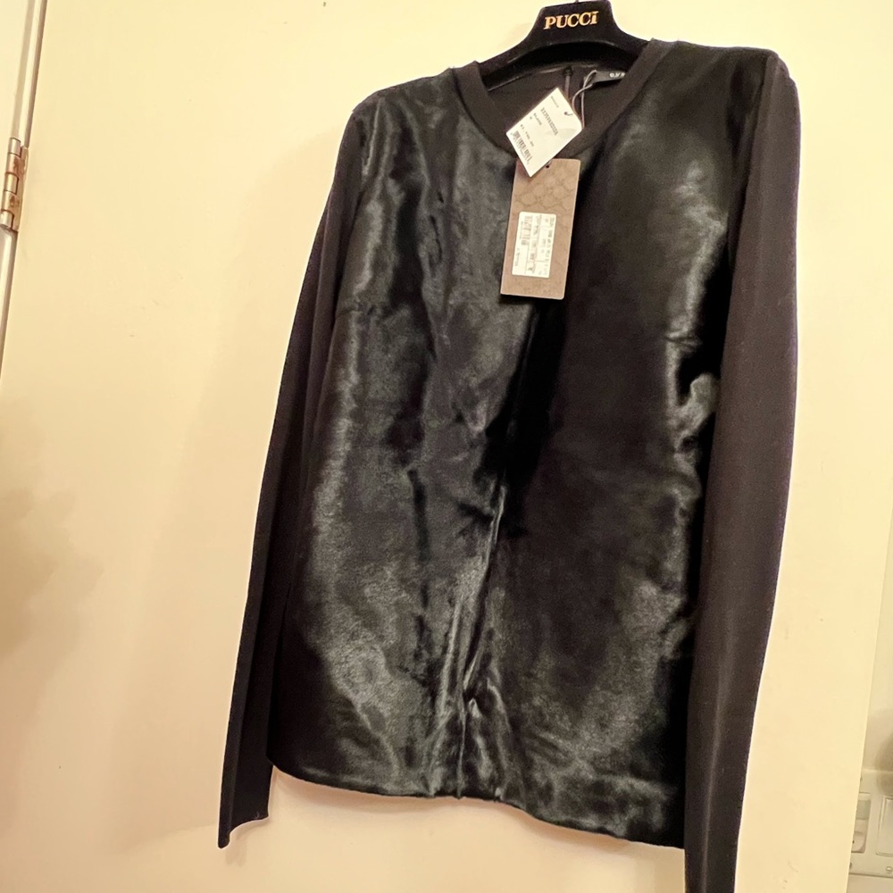 gucci black calf sweater 2013 3 08 nwt $1795 sold out runway fashion show